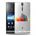 Полупрозрачный дизайнерский пластиковый чехол для Sony Xperia S Москва