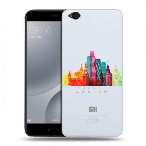 Полупрозрачный дизайнерский пластиковый чехол для Xiaomi Mi5C Москва