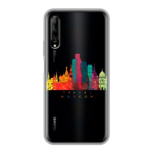 Полупрозрачный дизайнерский силиконовый чехол для Huawei Y9s Москва