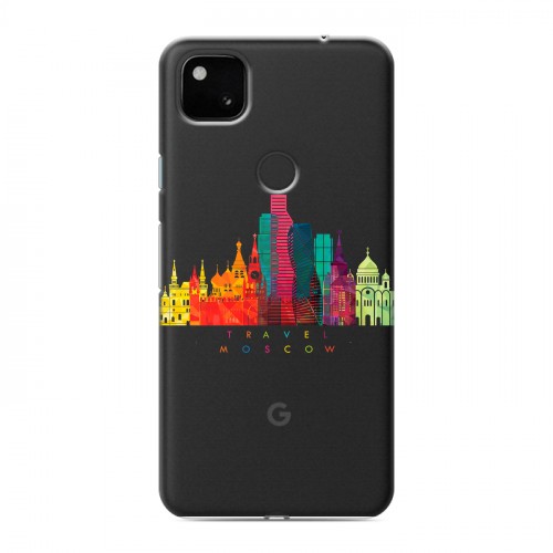 Полупрозрачный дизайнерский пластиковый чехол для Google Pixel 4a Москва