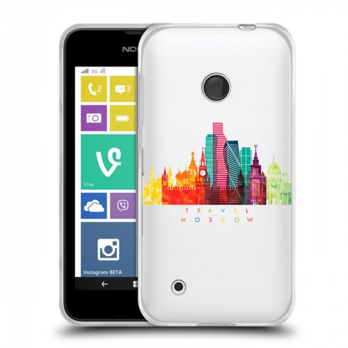 Полупрозрачный дизайнерский пластиковый чехол для Nokia Lumia 530 Москва