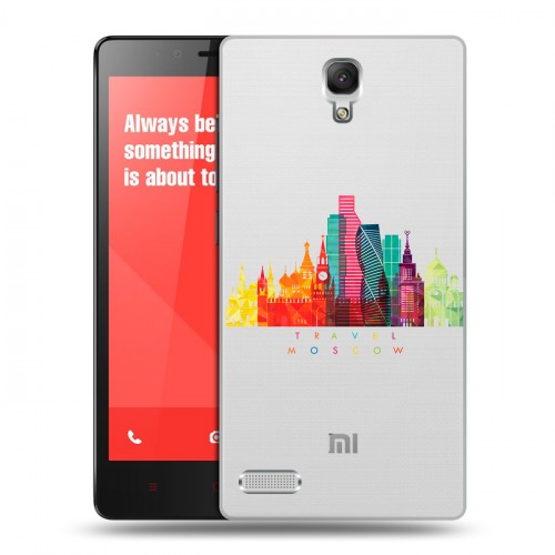 Полупрозрачный дизайнерский пластиковый чехол для Xiaomi RedMi Note Москва