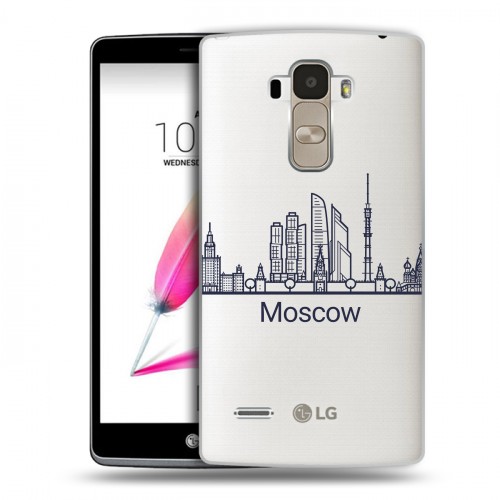 Полупрозрачный дизайнерский силиконовый чехол для LG G4 Stylus Москва