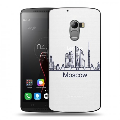 Полупрозрачный дизайнерский пластиковый чехол для Lenovo A7010 Москва