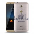 Полупрозрачный дизайнерский пластиковый чехол для ZTE Axon 7 Москва