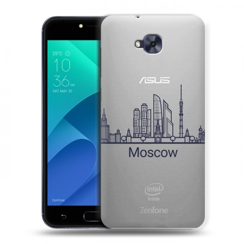 Полупрозрачный дизайнерский пластиковый чехол для ASUS ZenFone 4 Selfie Москва