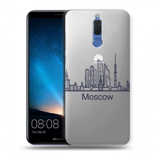Полупрозрачный дизайнерский пластиковый чехол для Huawei Nova 2i Москва