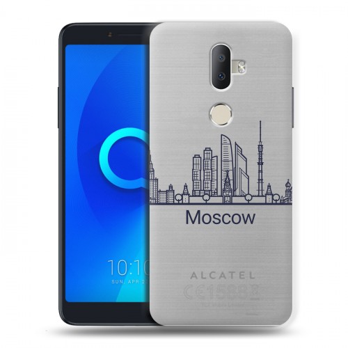Полупрозрачный дизайнерский пластиковый чехол для Alcatel 3V Москва