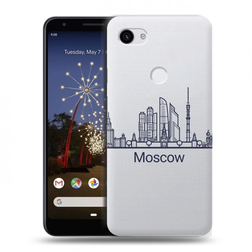 Полупрозрачный дизайнерский пластиковый чехол для Google Pixel 3a XL Москва