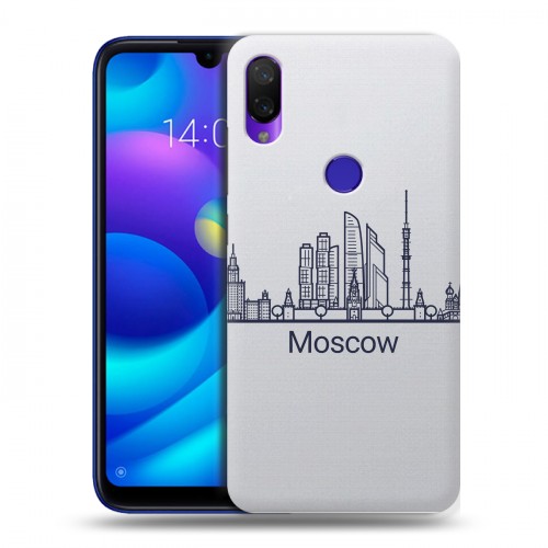 Полупрозрачный дизайнерский пластиковый чехол для Xiaomi Mi Play Москва