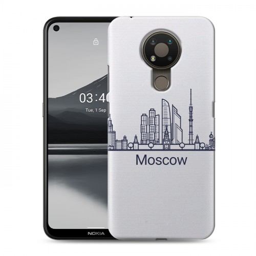 Полупрозрачный дизайнерский силиконовый чехол для Nokia 3.4 Москва