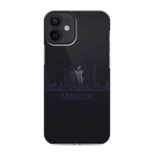 Полупрозрачный дизайнерский пластиковый чехол для Iphone 12 Mini Москва