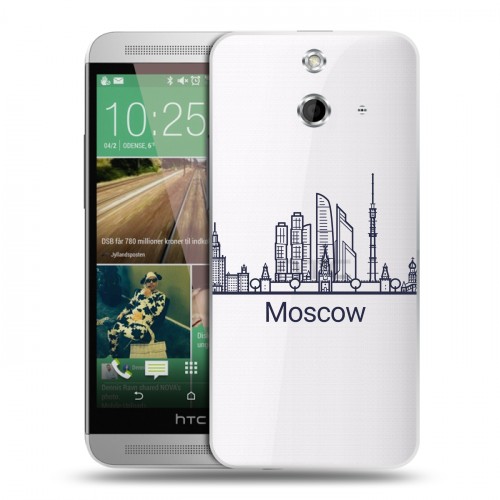 Полупрозрачный дизайнерский пластиковый чехол для HTC One E8 Москва