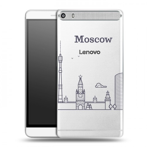 Полупрозрачный дизайнерский пластиковый чехол для Lenovo Phab Plus Москва