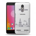 Полупрозрачный дизайнерский силиконовый чехол для Lenovo K6 Москва