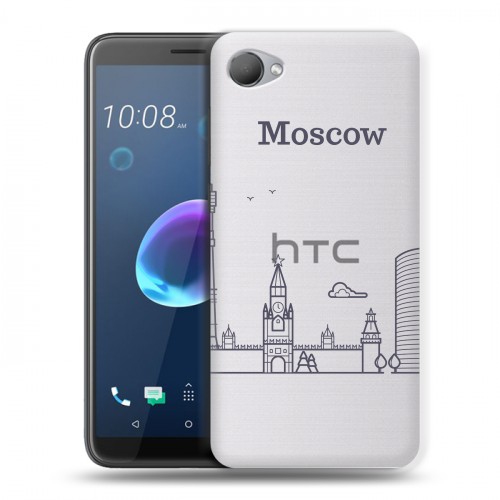 Полупрозрачный дизайнерский пластиковый чехол для HTC Desire 12 Москва