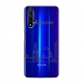 Полупрозрачный дизайнерский пластиковый чехол для Huawei Honor 20 Москва