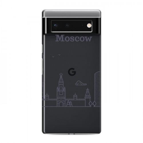 Полупрозрачный дизайнерский пластиковый чехол для Google Pixel 6 Москва