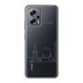 Полупрозрачный дизайнерский пластиковый чехол для Xiaomi Poco X4 GT Москва