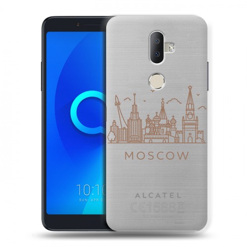 Полупрозрачный дизайнерский пластиковый чехол для Alcatel 3V Москва
