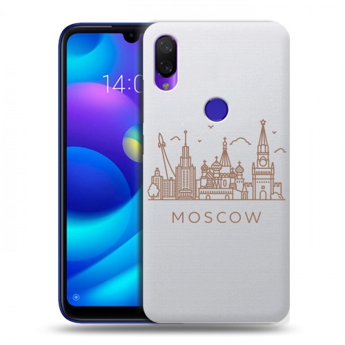 Полупрозрачный дизайнерский пластиковый чехол для Xiaomi Mi Play Москва