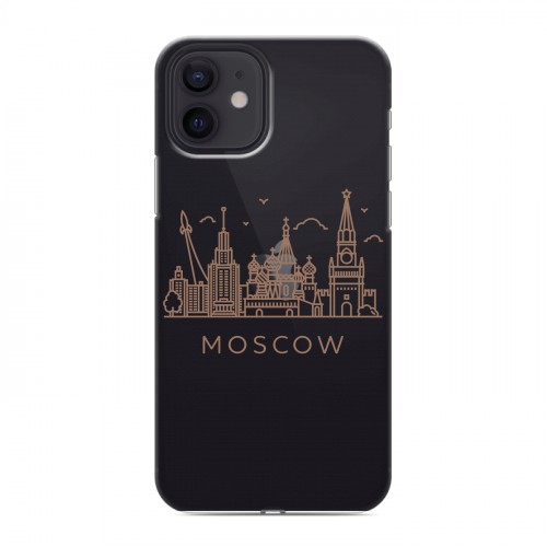 Полупрозрачный дизайнерский силиконовый чехол для Iphone 12 Москва