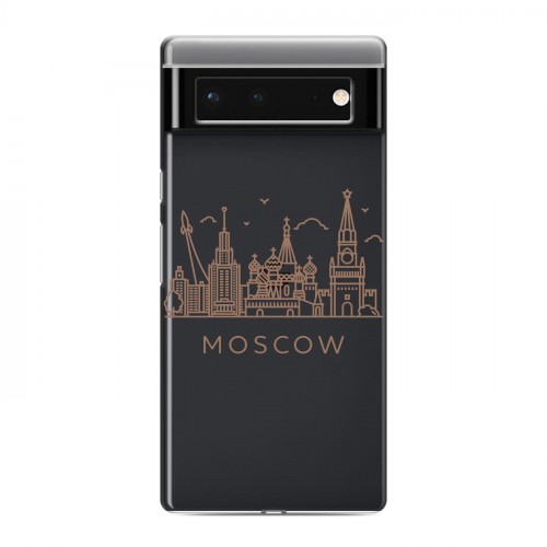 Полупрозрачный дизайнерский силиконовый чехол для Google Pixel 6 Москва