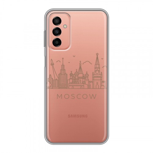 Полупрозрачный дизайнерский силиконовый с усиленными углами чехол для Samsung Galaxy M23 5G Москва