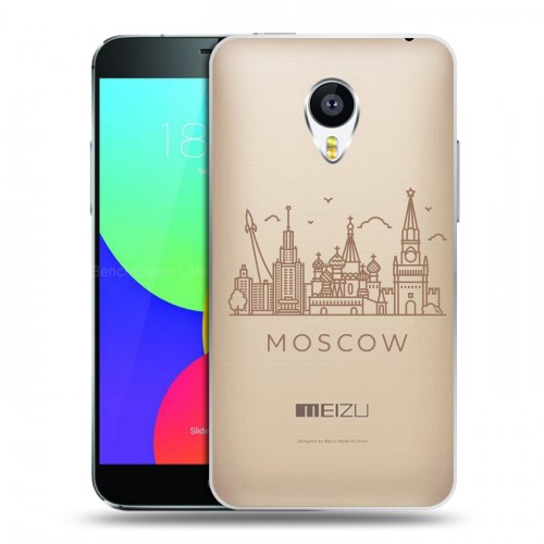 Полупрозрачный дизайнерский пластиковый чехол для Meizu MX4 Pro Москва