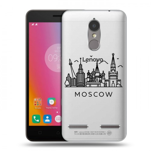 Полупрозрачный дизайнерский пластиковый чехол для Lenovo K6 Москва