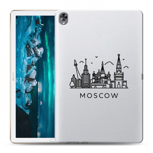 Полупрозрачный дизайнерский пластиковый чехол для Huawei MediaPad M6 10.8 Москва