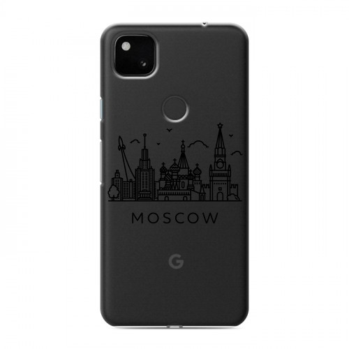 Полупрозрачный дизайнерский пластиковый чехол для Google Pixel 4a Москва