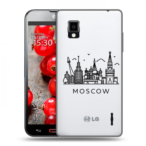 Полупрозрачный дизайнерский пластиковый чехол для LG Optimus G Москва