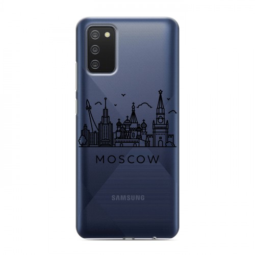 Полупрозрачный дизайнерский пластиковый чехол для Samsung Galaxy A02s Москва