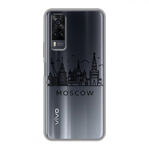 Полупрозрачный дизайнерский пластиковый чехол для Vivo Y31 Москва