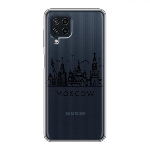 Полупрозрачный дизайнерский пластиковый чехол для Samsung Galaxy A22 Москва