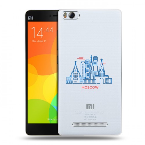 Полупрозрачный дизайнерский пластиковый чехол для Xiaomi Mi4i Москва