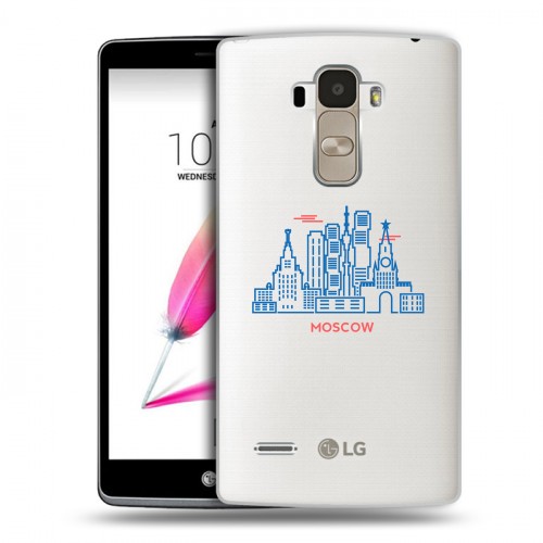 Полупрозрачный дизайнерский силиконовый чехол для LG G4 Stylus Москва