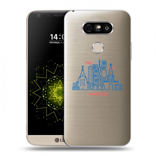 Полупрозрачный дизайнерский пластиковый чехол для LG G5 Москва