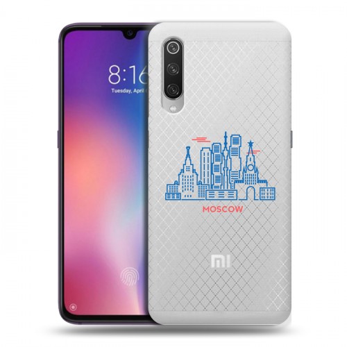 Полупрозрачный дизайнерский силиконовый с усиленными углами чехол для Xiaomi Mi9 Москва