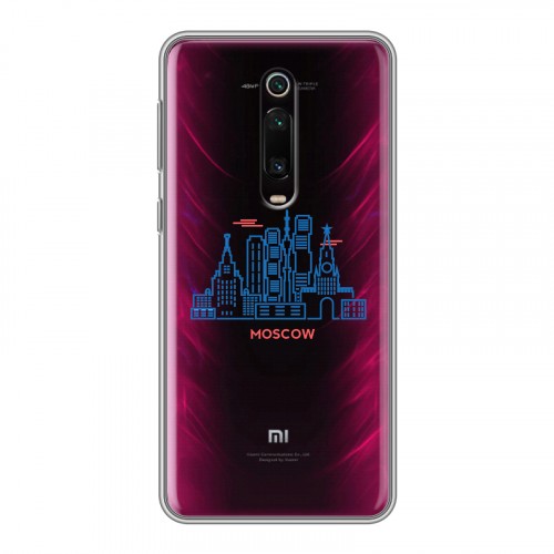 Полупрозрачный дизайнерский силиконовый чехол для Xiaomi RedMi K20 Москва