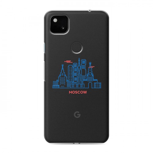 Полупрозрачный дизайнерский пластиковый чехол для Google Pixel 4a Москва