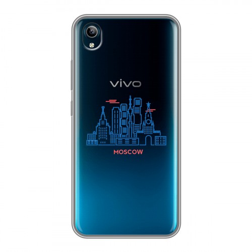 Полупрозрачный дизайнерский силиконовый с усиленными углами чехол для Vivo Y91C Москва