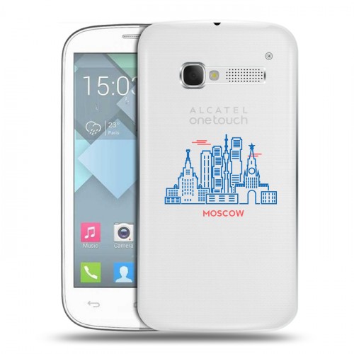 Полупрозрачный дизайнерский пластиковый чехол для Alcatel One Touch Pop C5 Москва
