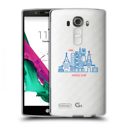 Полупрозрачный дизайнерский пластиковый чехол для LG G4 Москва