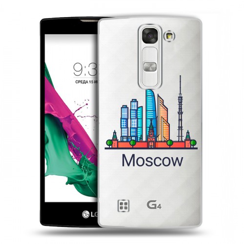 Полупрозрачный дизайнерский пластиковый чехол для LG G4c Москва