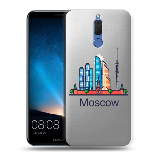 Полупрозрачный дизайнерский пластиковый чехол для Huawei Nova 2i Москва