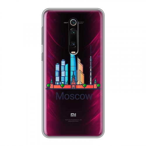 Полупрозрачный дизайнерский силиконовый чехол для Xiaomi RedMi K20 Москва