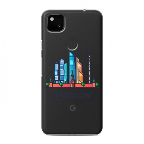 Полупрозрачный дизайнерский пластиковый чехол для Google Pixel 4a Москва