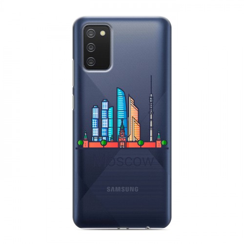 Полупрозрачный дизайнерский пластиковый чехол для Samsung Galaxy A02s Москва